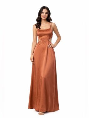 Hello Molly Strapless Rust Dress